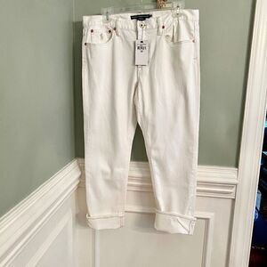 NWT Women's Ralph Lauren Sport Ivory Cream Off White Stretch Jeans Size 30